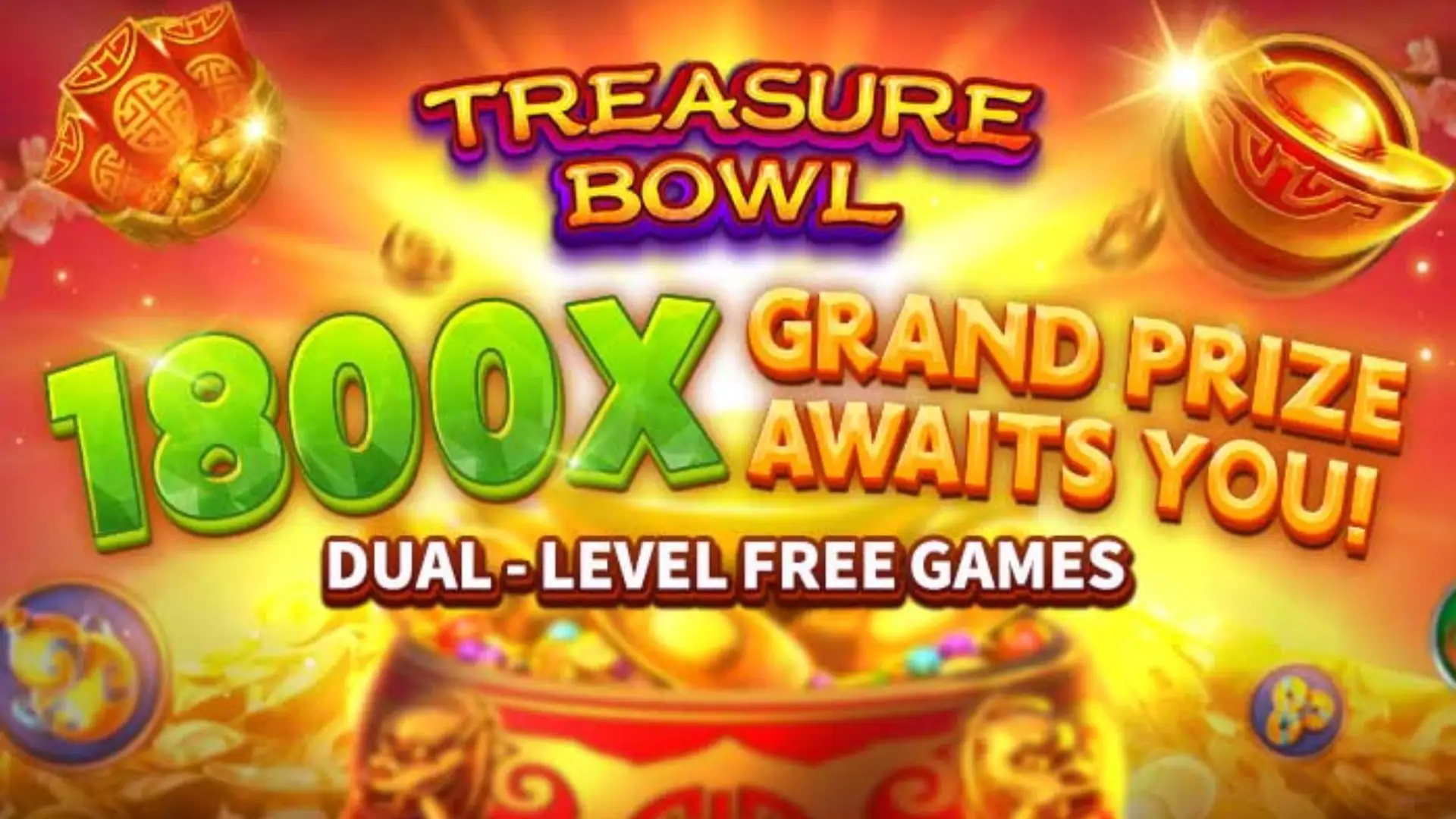 Multiplicadores Treasure Bowl dduu - 7777x Máximo com Tigela Dourada